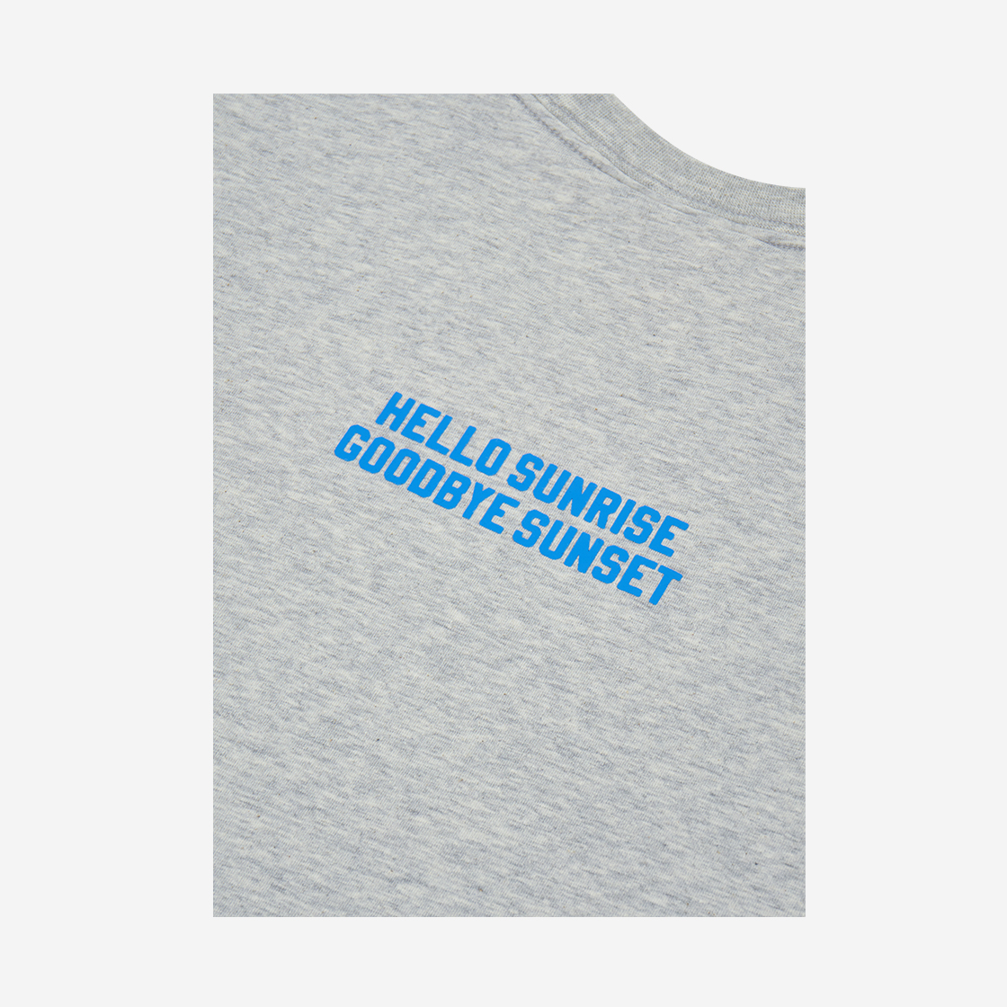 헬로선라이즈 우먼 숏 슬리브 티 멜란지 그레이(Hello Sunrise Women Shorts Sleeve Tee Melange Gray) - 4