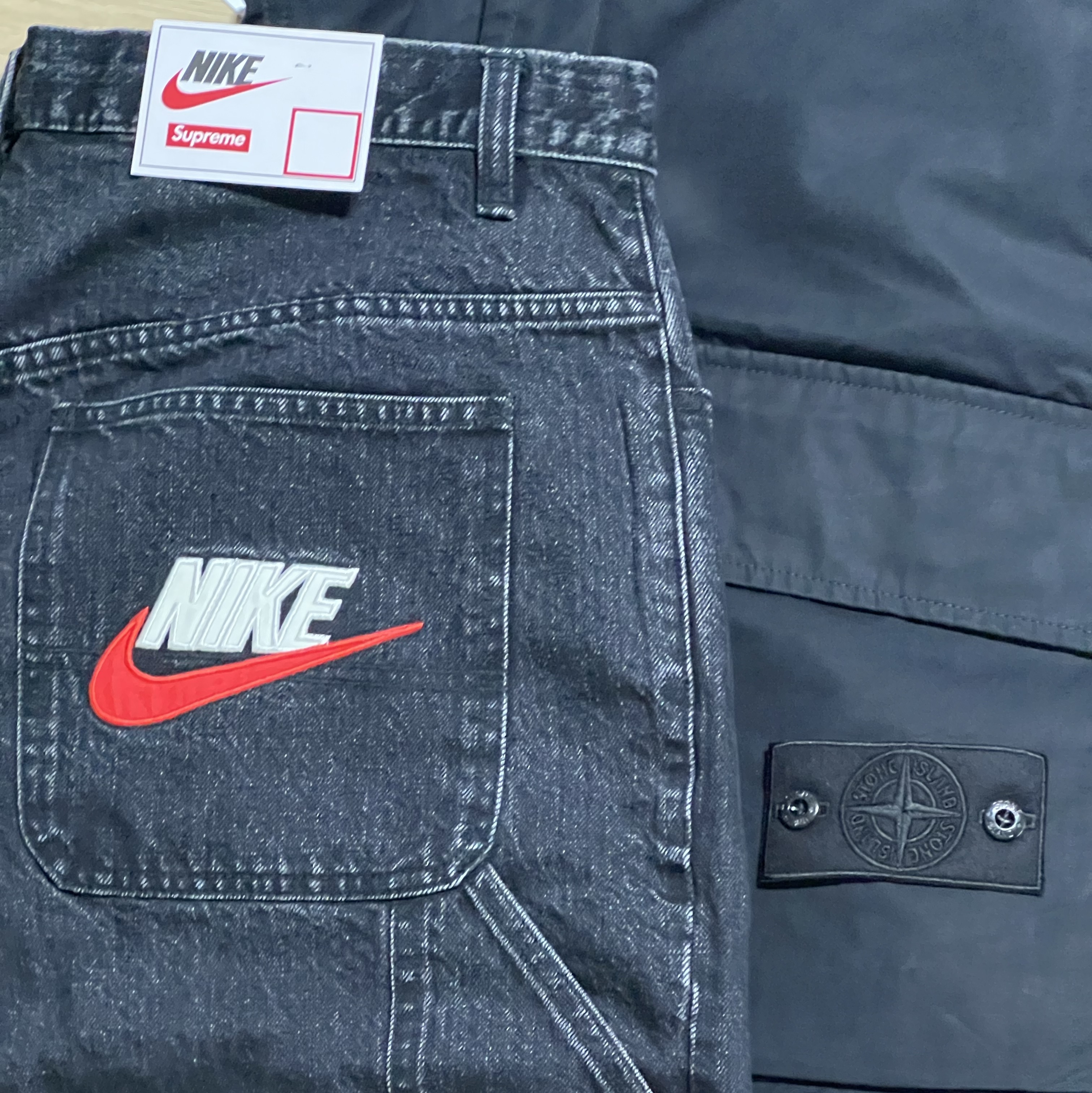 Supreme x Nike Denim Short Black - 24SS 착용 스타일