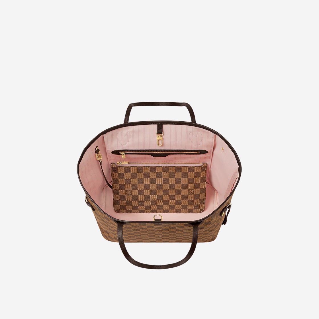 Louis Vuitton Neverfull MM Damier Ebene Rose Ballerine 상세 이미지 3