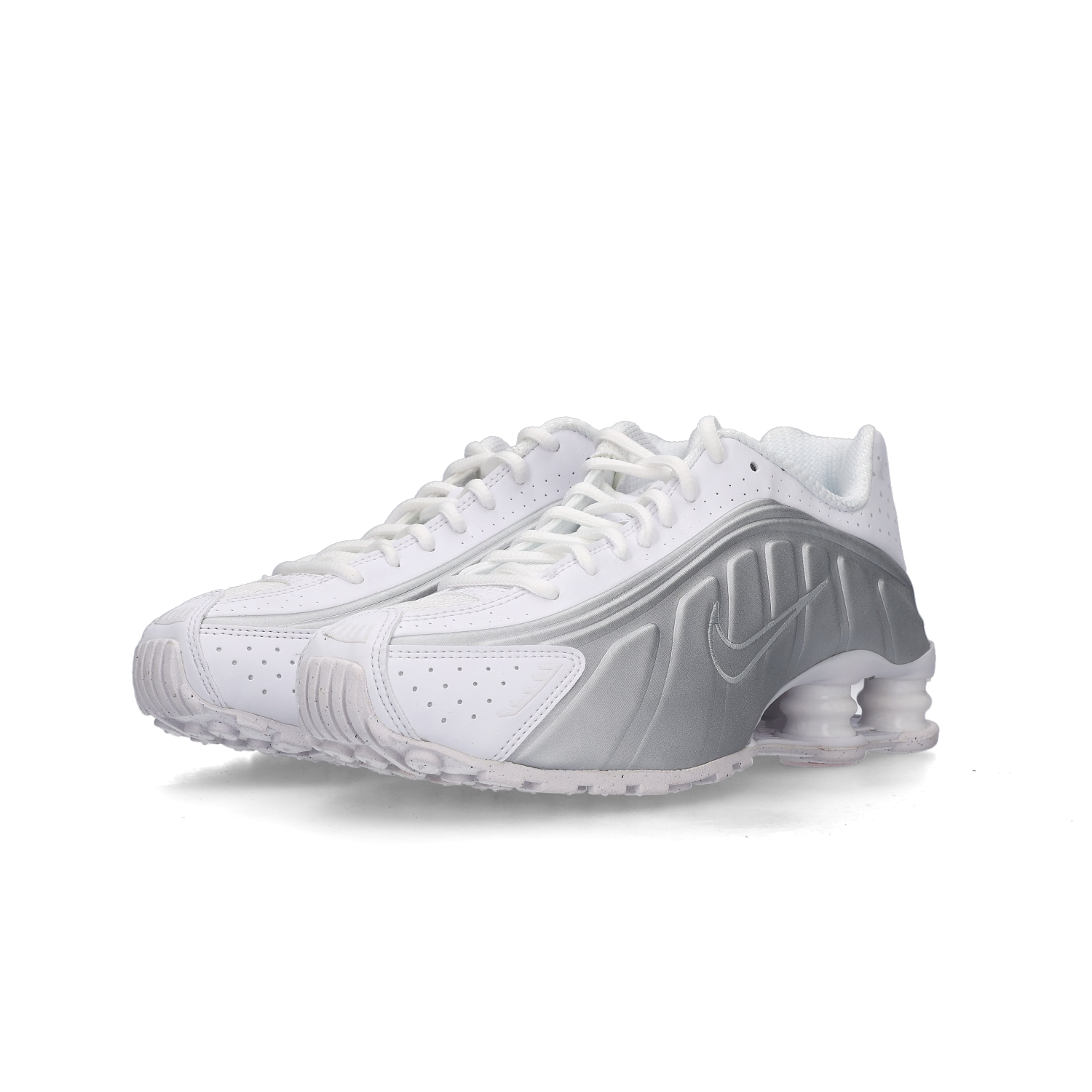 (W) Nike Shox R4 White Metallic Silver