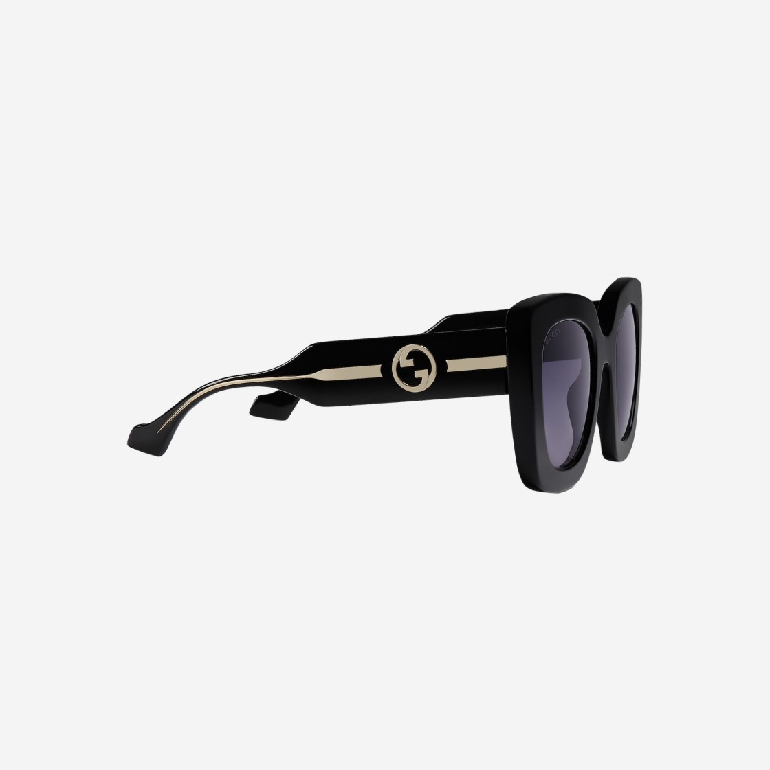 (W) Gucci Square Frame Sunglasses Shiny Black Injection Frame 상세 이미지 2