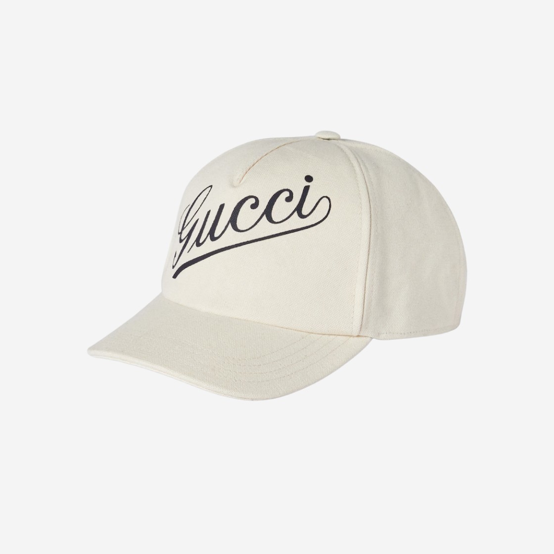 Gucci Baseball Hat with Gucci Script White 상세 이미지 1