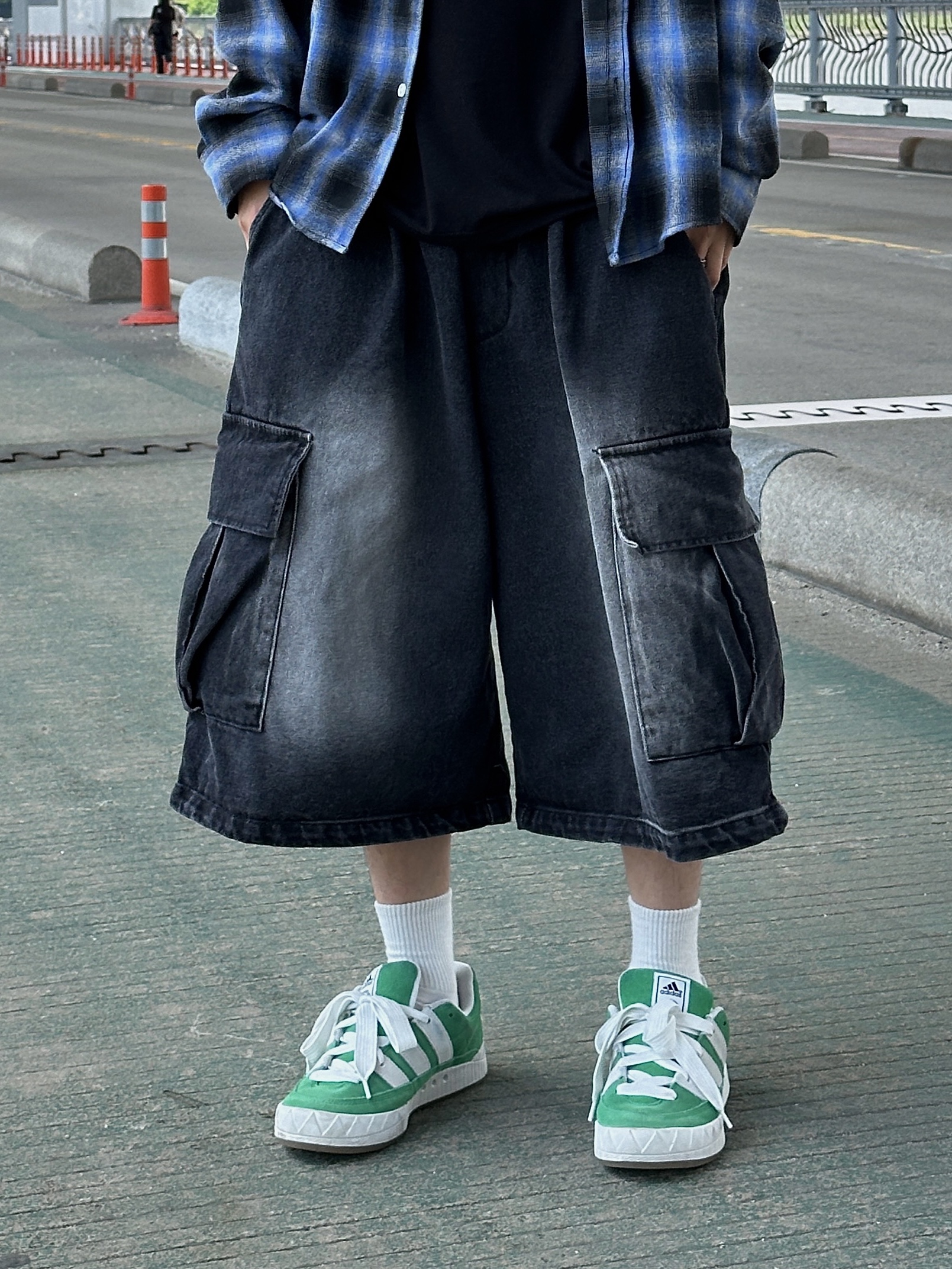 Adidas Adimatic Green 착용 스타일 - 5
