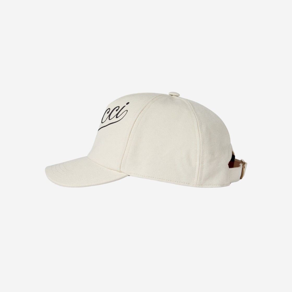 Gucci Baseball Hat with Gucci Script White 상세 이미지 2