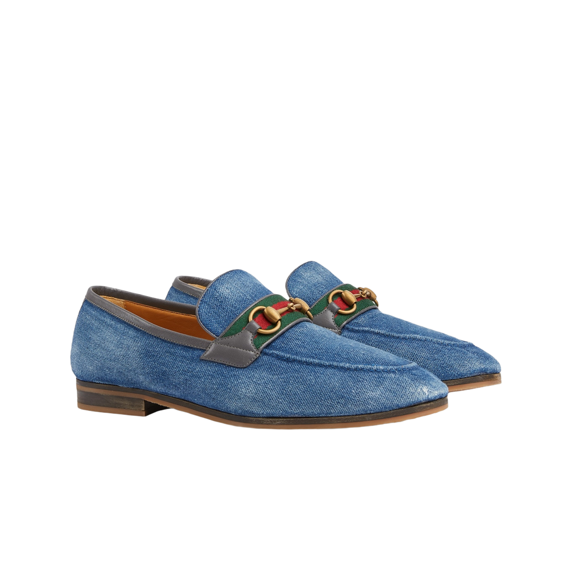 Gucci Loafer with Horsebit Blue Denim 상세 이미지 2