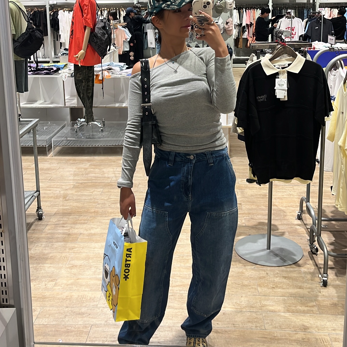 Stussy Denim Work Pants Blue 착용 스타일