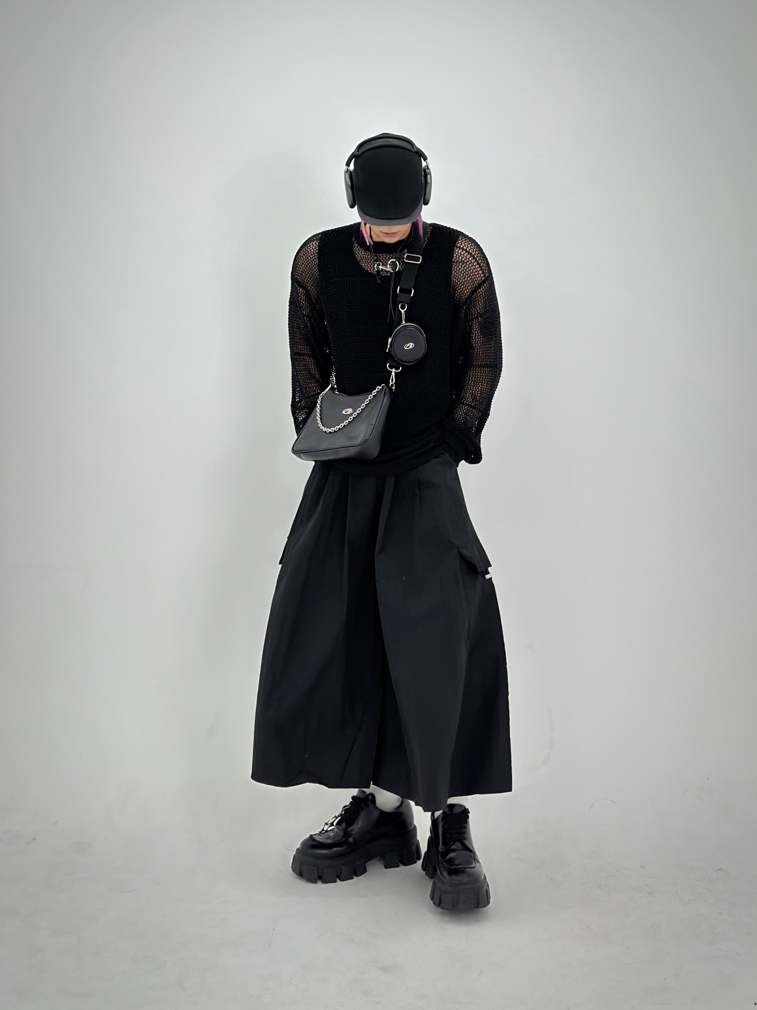 Converse x Drkshdw Turbowpn Pelican, (W) Adidas 3-Stripes Woven Shorts Black - KR Sizing 착용 스타일 - 4