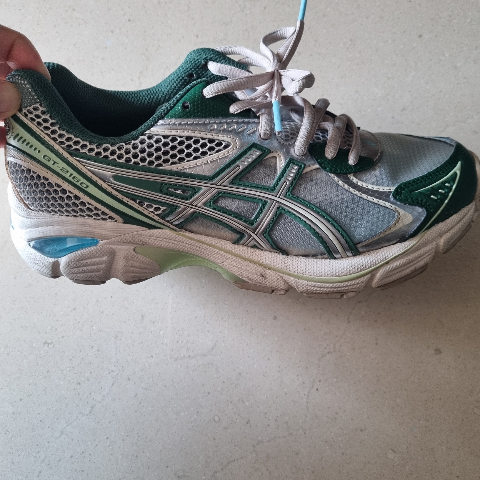 Asics x Above The Clouds GT-2160 Cream Shamrock Green 착용 스타일