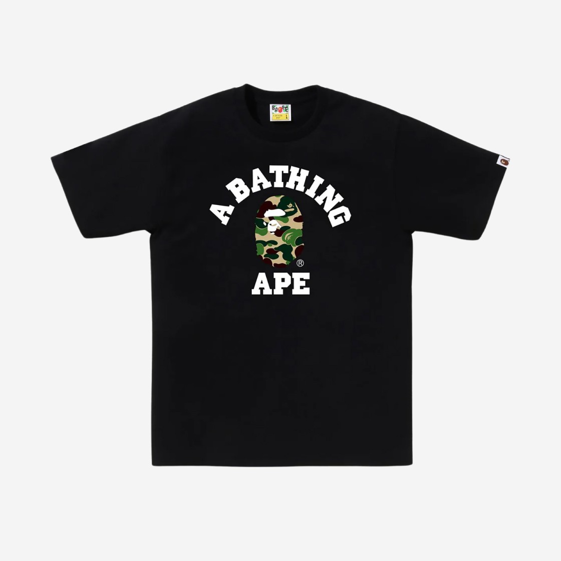 BAPE ABC Camo College T-Shirt Black Green 상세 이미지 1