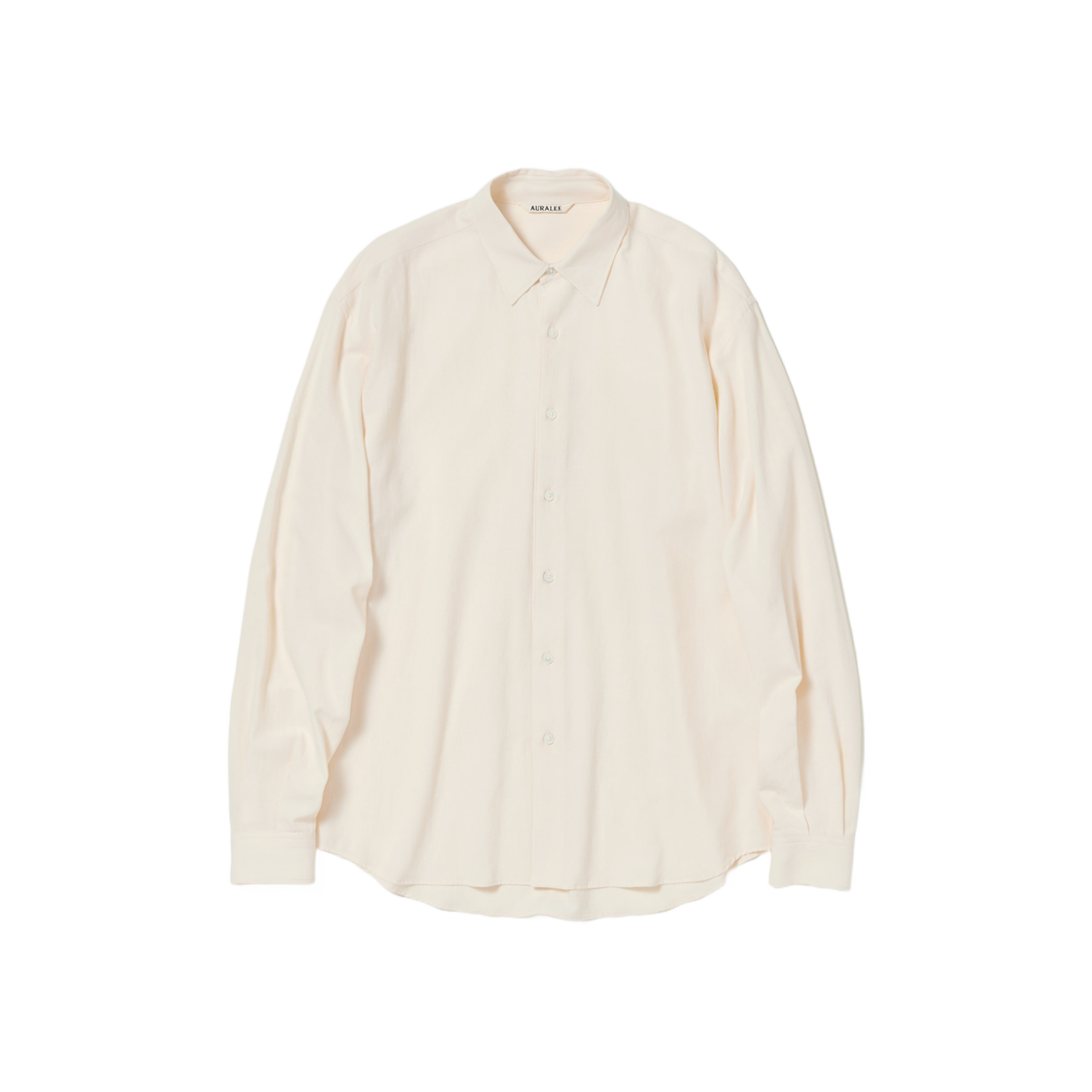 Auralee Hard Twist Cotton Silk Viyella Shirt Ivory 상세 이미지 1