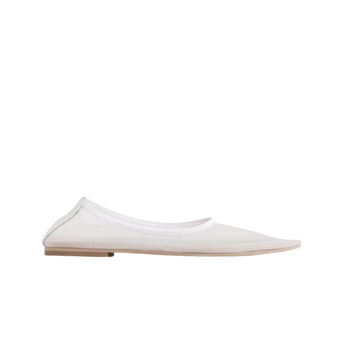 (W) 아르켓 메쉬 발레리나 오프 화이트((W) Arket Mesh Ballerinas Off White)