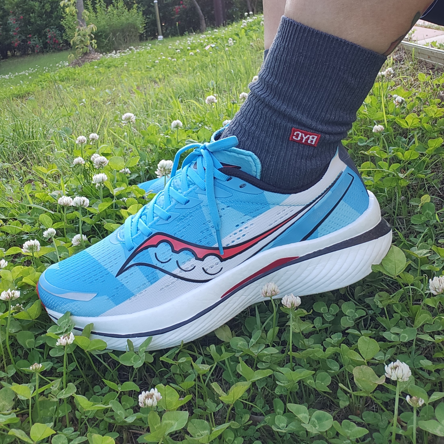 Saucony Endorphin Speed 3 Chicago Blue White 착용 스타일 - 3