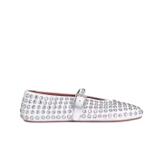 (W) Alaia Strass Lambskin Ballet Flats White
