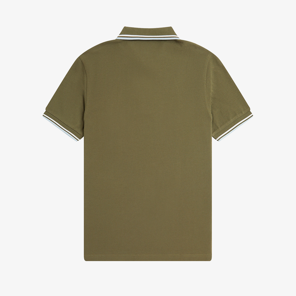 프레드페리 M3600 트윈 팁 프레드페리 셔츠 유니폼그린/스노우화이트/라이트아이스(Fred Perry M3600 Twin Tipped Fred Perry Shirt Uniform Green/Snow White/Light Ice) - 3