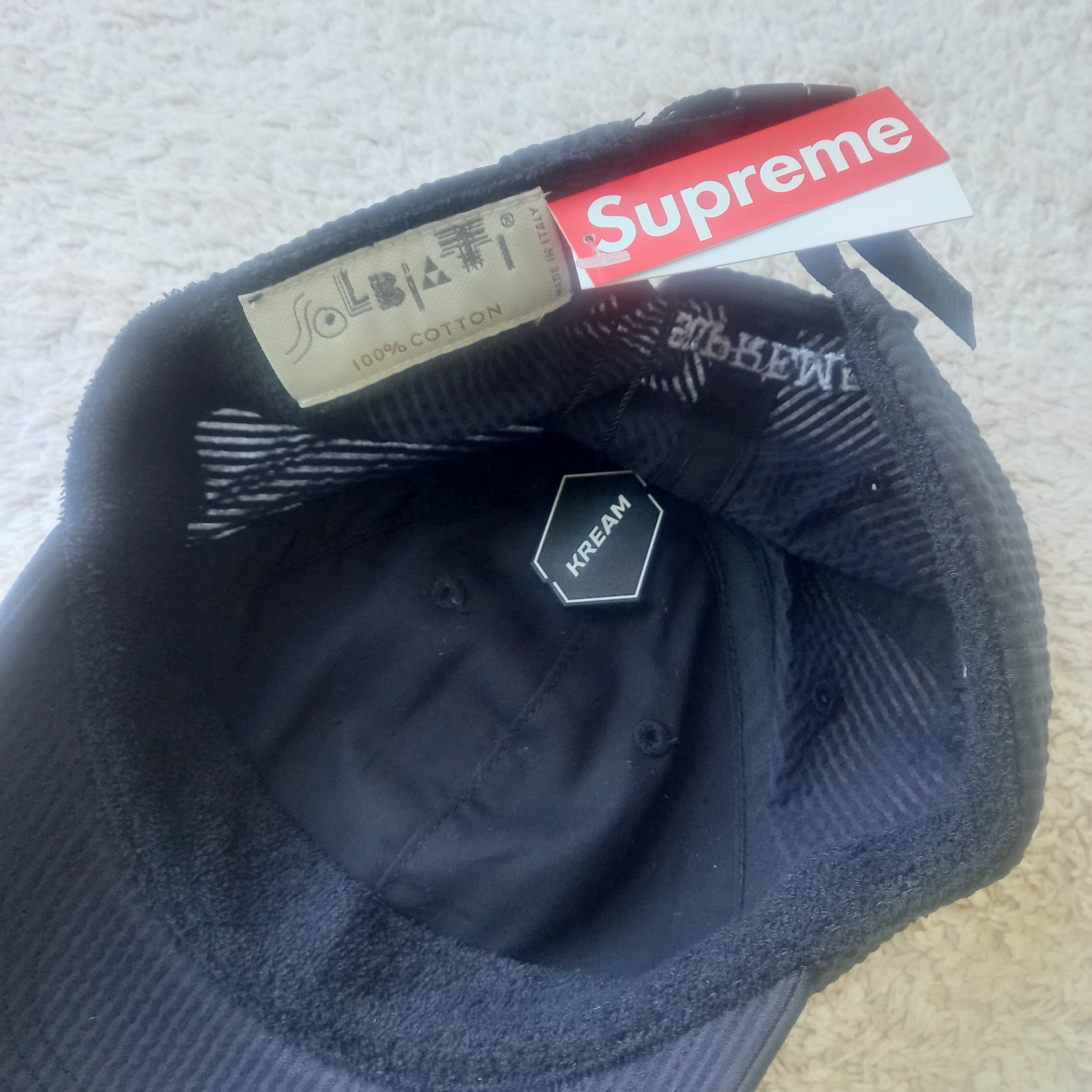Supreme Seersucker S Logo 6-Panel Black - 24SS 착용 스타일 - 3