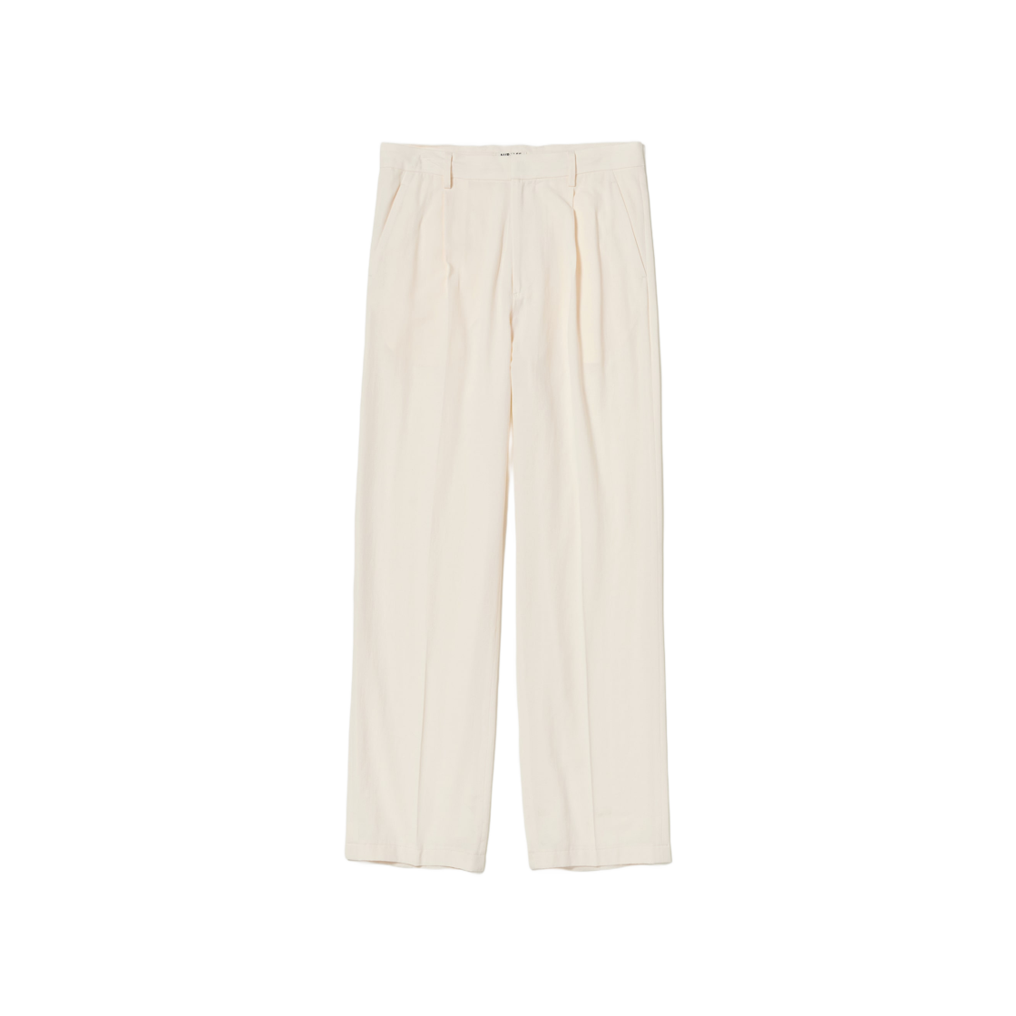 Auralee Hard Twist Cotton Silk Viyella Slacks Ivory 상세 이미지 1