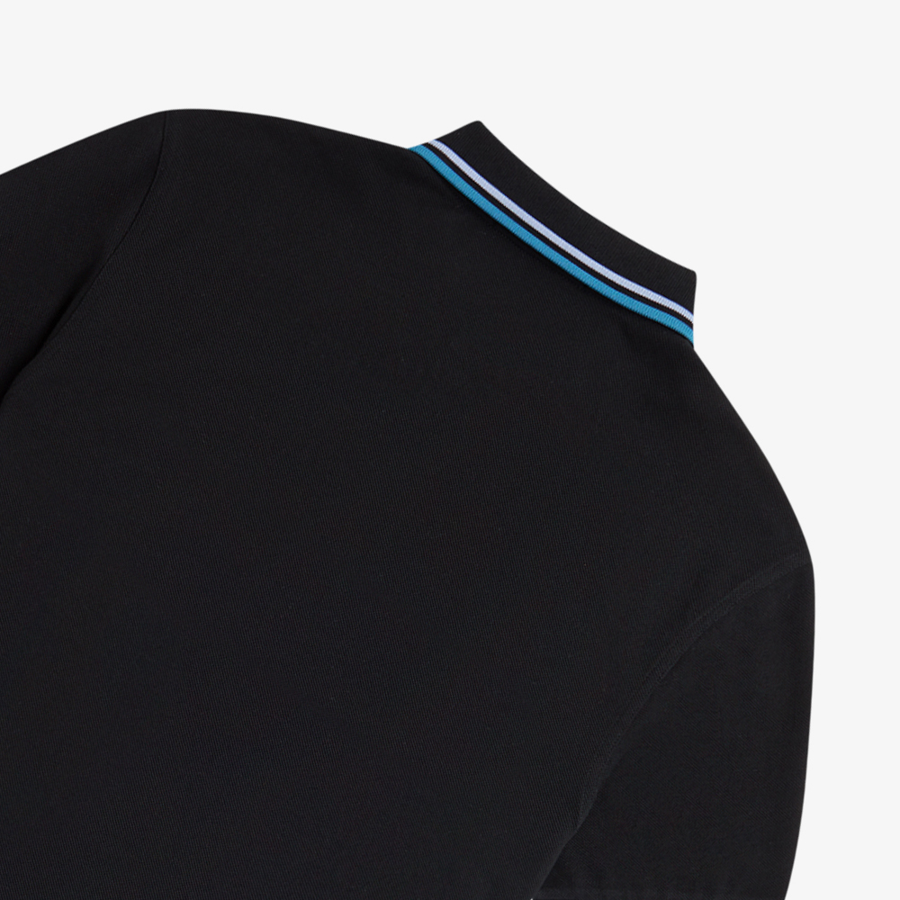 프레드페리 M3600 트윈 팁 프레드페리 셔츠 블랙/라이트스모크/런어웨이베이(Fred Perry M3600 Twin Tipped Fred Perry Shirt Black/Light Smoke/Runaway Bay Ocean) - 5