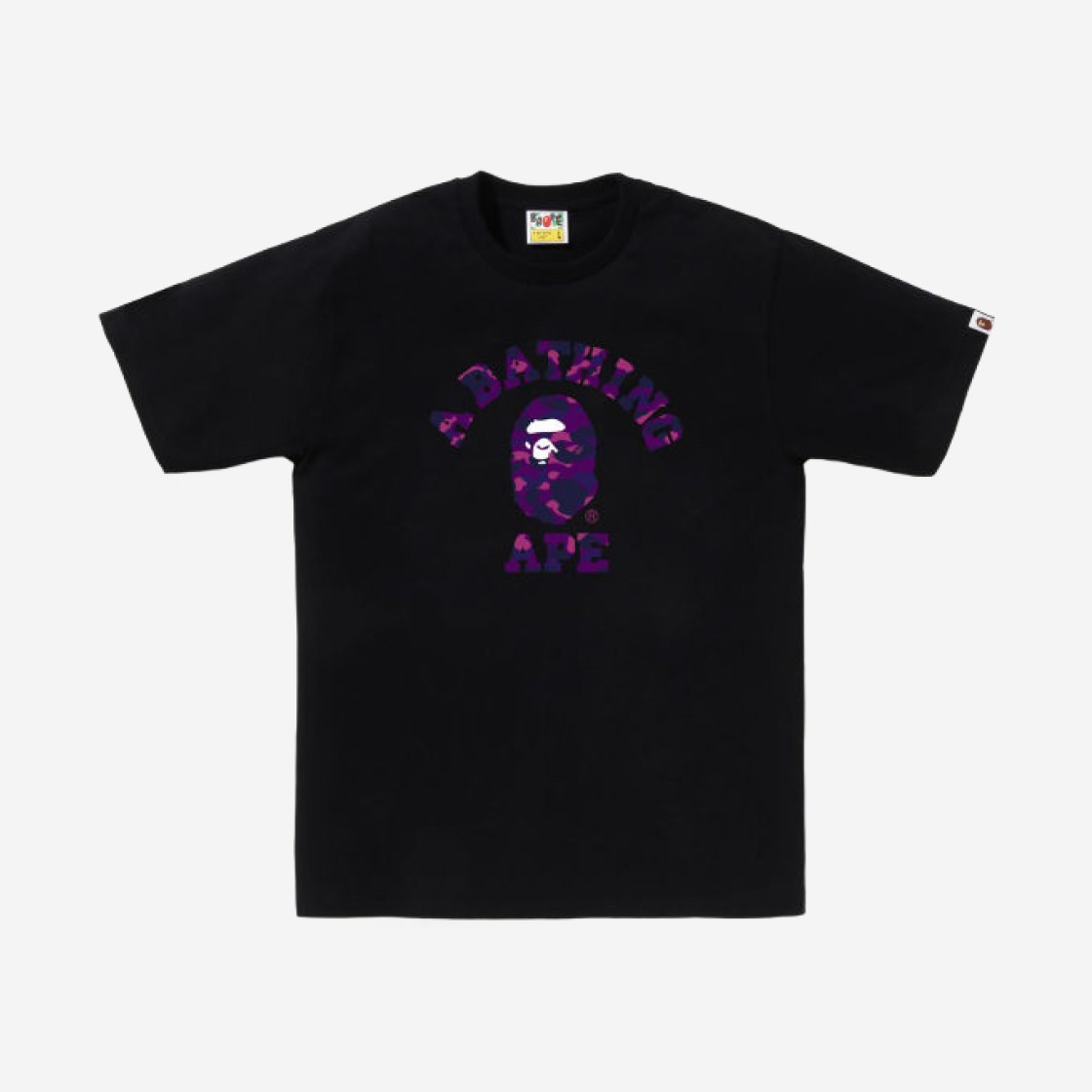 BAPE Color Camo College T-Shirt Black Purple 상세 이미지 1