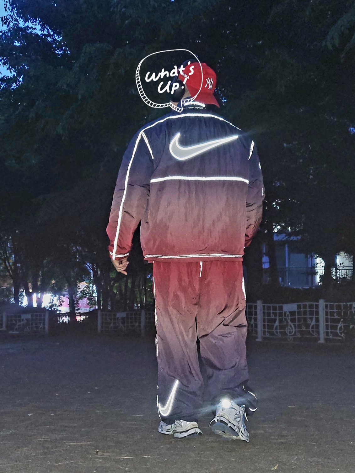 Supreme x Nike Ripstop Pullover Multicolor - 24SS, Supreme x Nike Ripstop Track Pants Multicolor - 24SS 착용 스타일 - 6