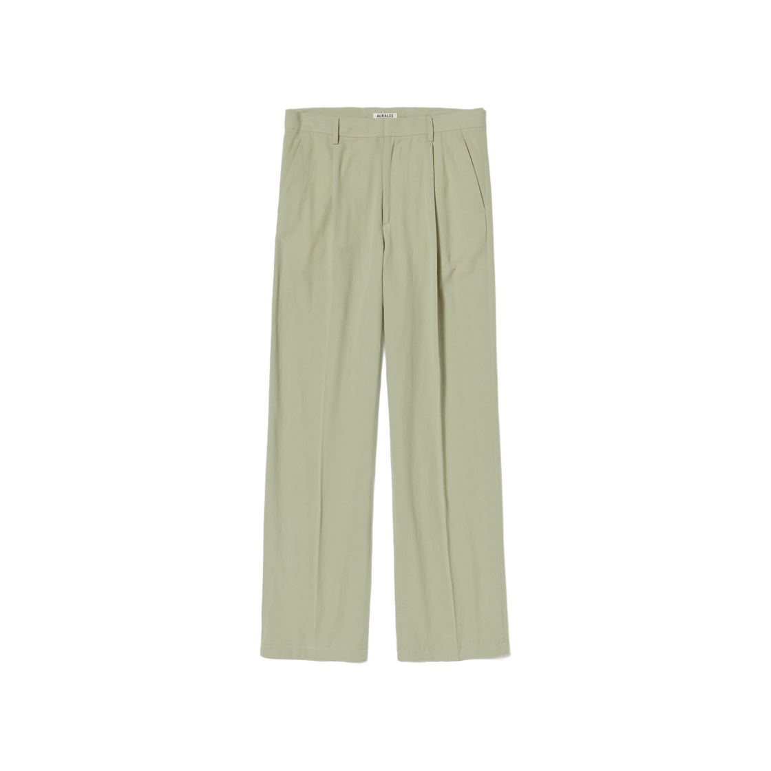 Auralee Hard Twist Cotton Silk Viyella Slacks Sage Green 상세 이미지 1