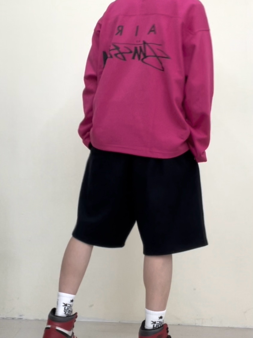Nike x Stussy Long Sleeve Top Fireberry (FJ9164-615), Jordan 1 Retro High OG Chicago 2022 착용 스타일 - 2