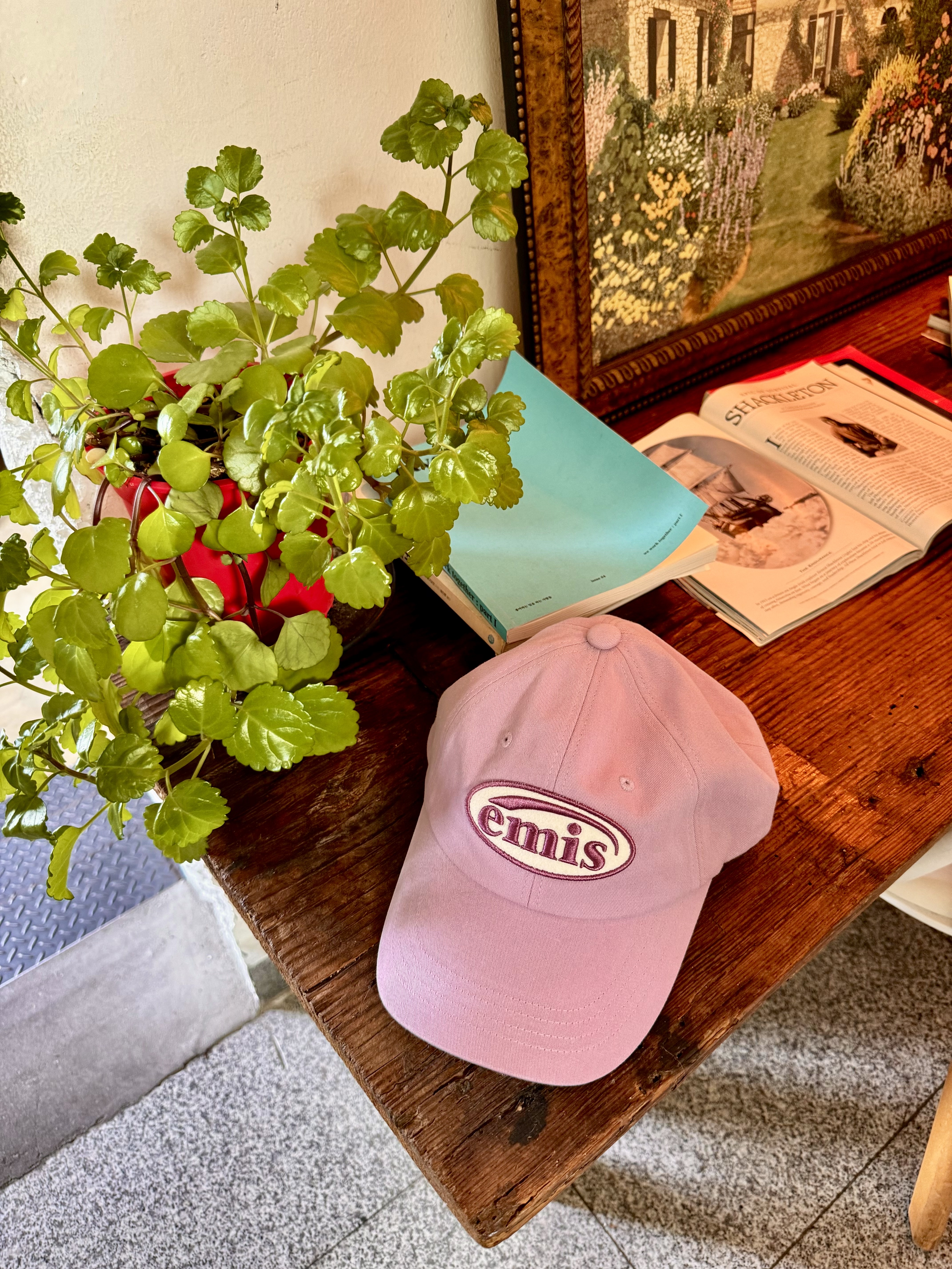 Emis Tone On Tone Wappen Ball Cap Light Purple, Carlyn Cozy Glaze Silver_H73109010S 착용 스타일 - 4