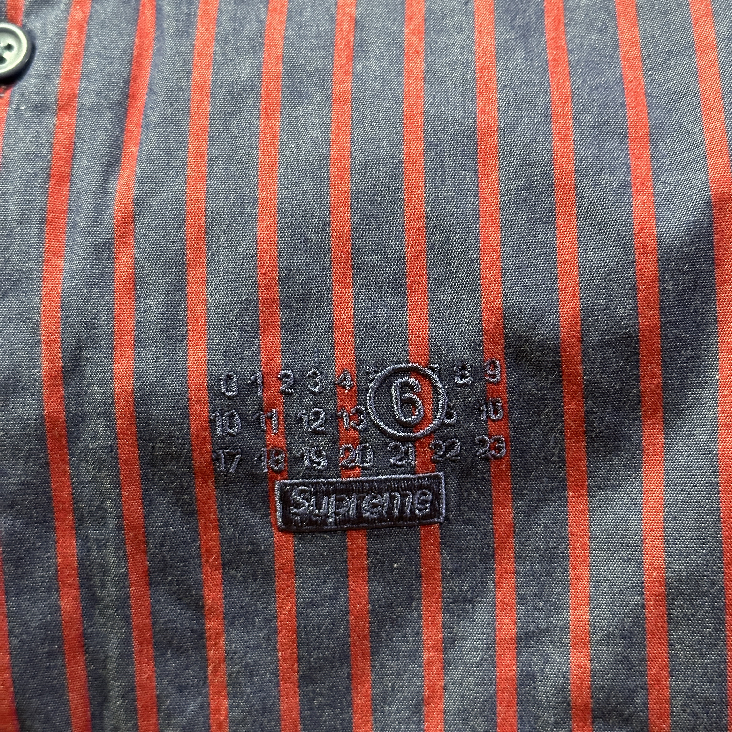 Supreme x MM6 Maison Margiela Padded Shirt Stripe - 24SS 착용 스타일 - 2