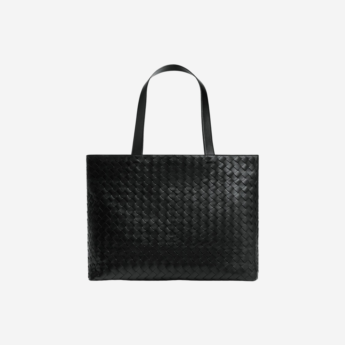 Bottega Veneta Large Intrecciato Leather Zipped Tote Bag Black 상세 이미지 1