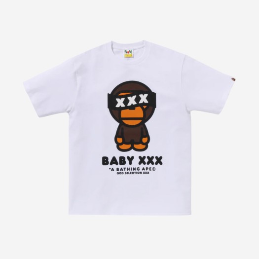 베이프 x 갓 셀렉션 베이비 마일로 티셔츠 화이트