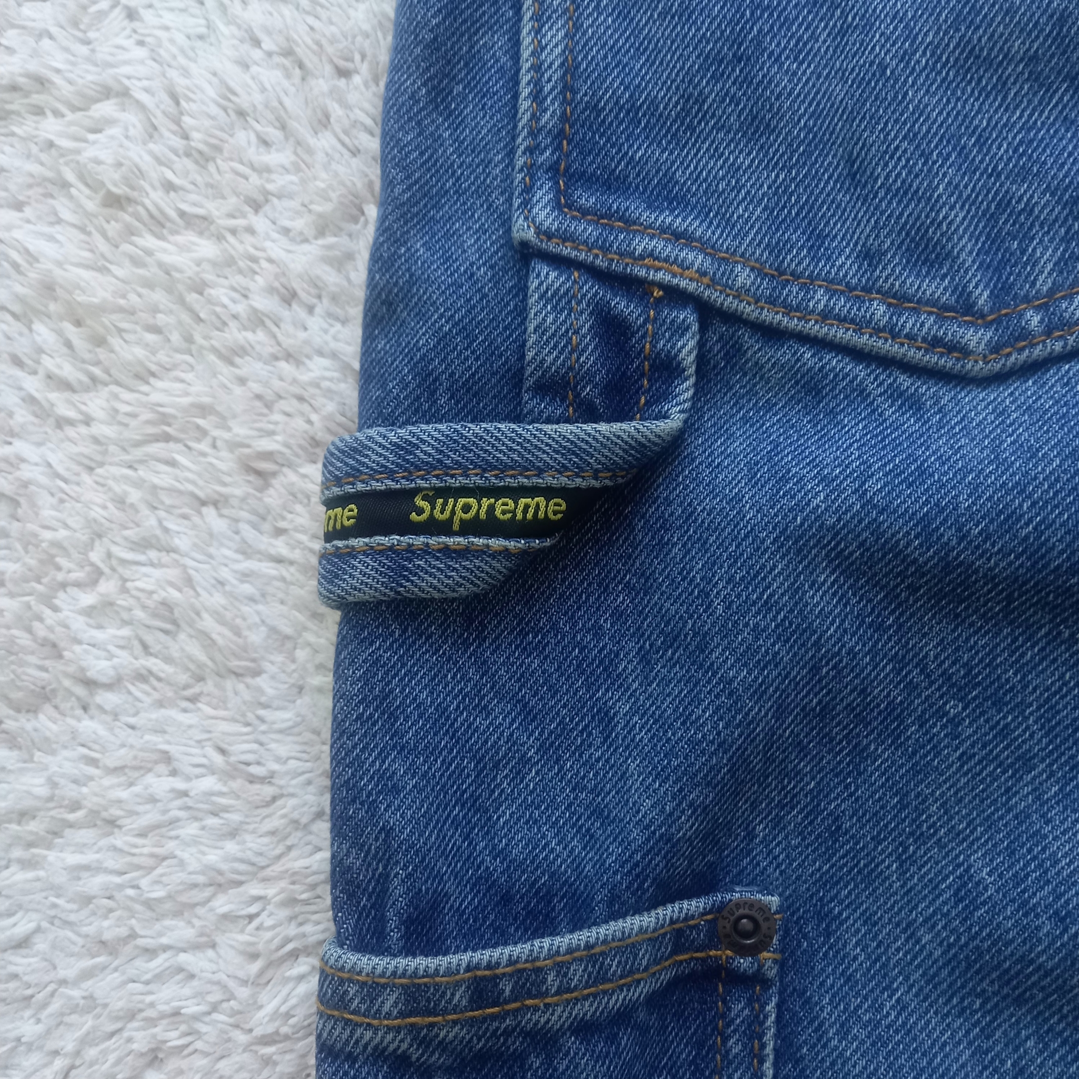 Supreme Double Knee Painter Pant Washed Indigo - 24SS 착용 스타일 - 2