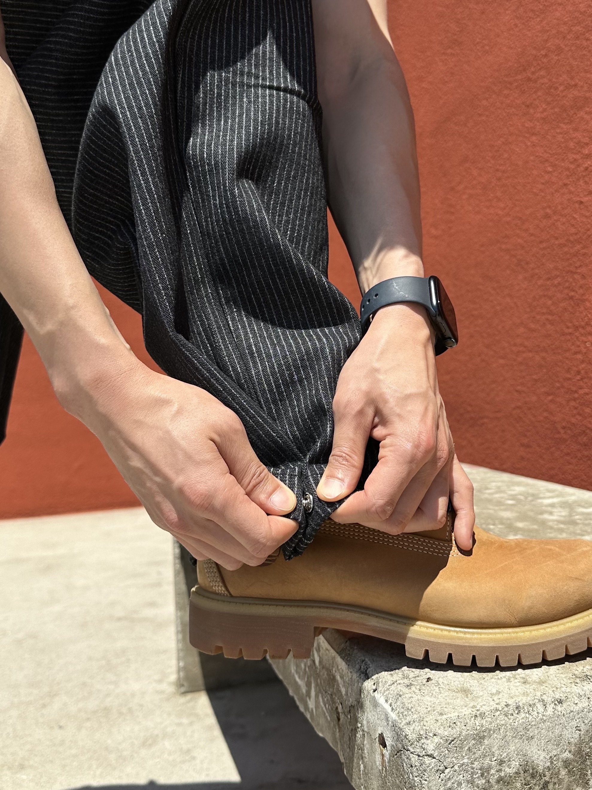 Timberland Premium 6 inch Waterproof Boot Wheat Nubuck - Wide 착용 스타일 - 4