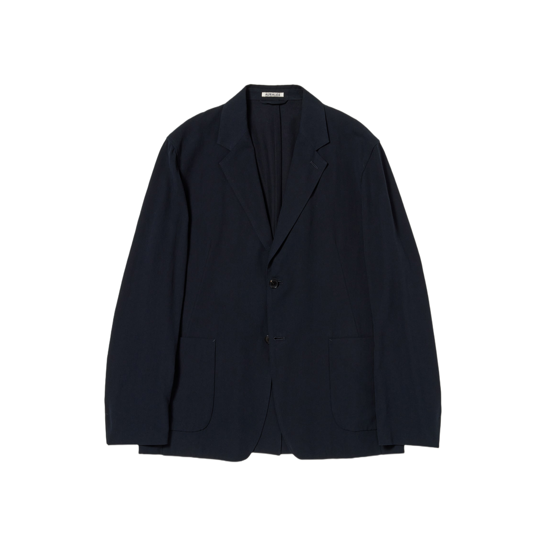 Auralee Hard Twist Cotton Silk Viyella Jacket Dark Navy 상세 이미지 1