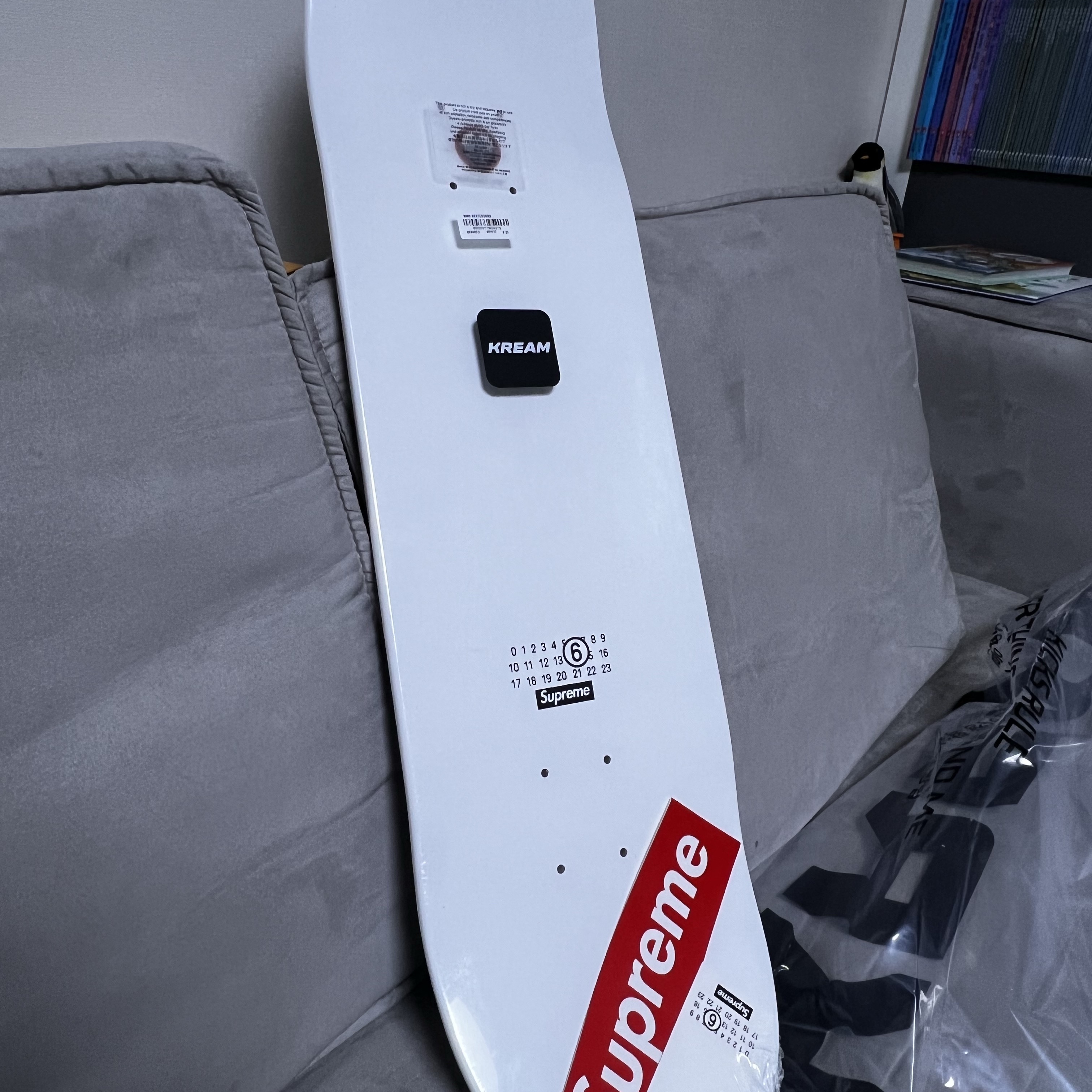 Supreme x MM6 Maison Margiela Skateboard White - 24SS 착용 스타일 - 1