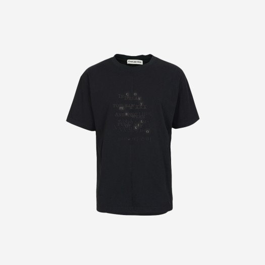 코스트퍼킬로 타이포 그래픽 티셔츠 블랙