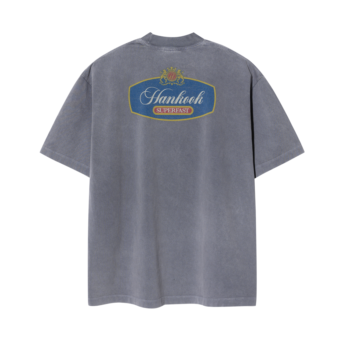 SH2DG059-GY [KREAM 단독] Superfast x Hankook Tire Crest Bold Neck T-Shirt Gray - 대표 이미지 #1