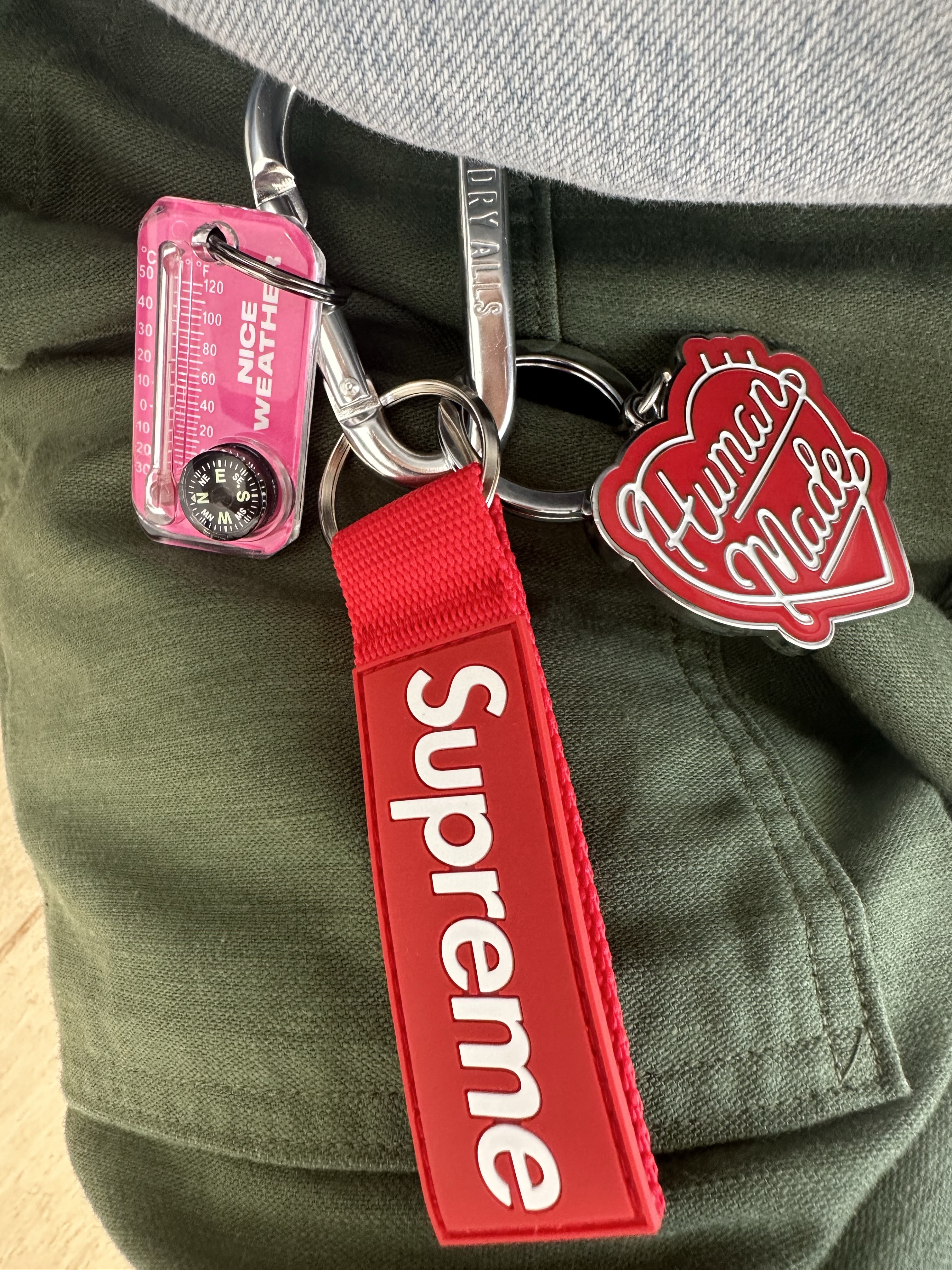 Supreme Small Box Shirt Washed Blue - 24SS, Orslow 5002 US Army Fatigue Pants Green 착용 스타일 - 2