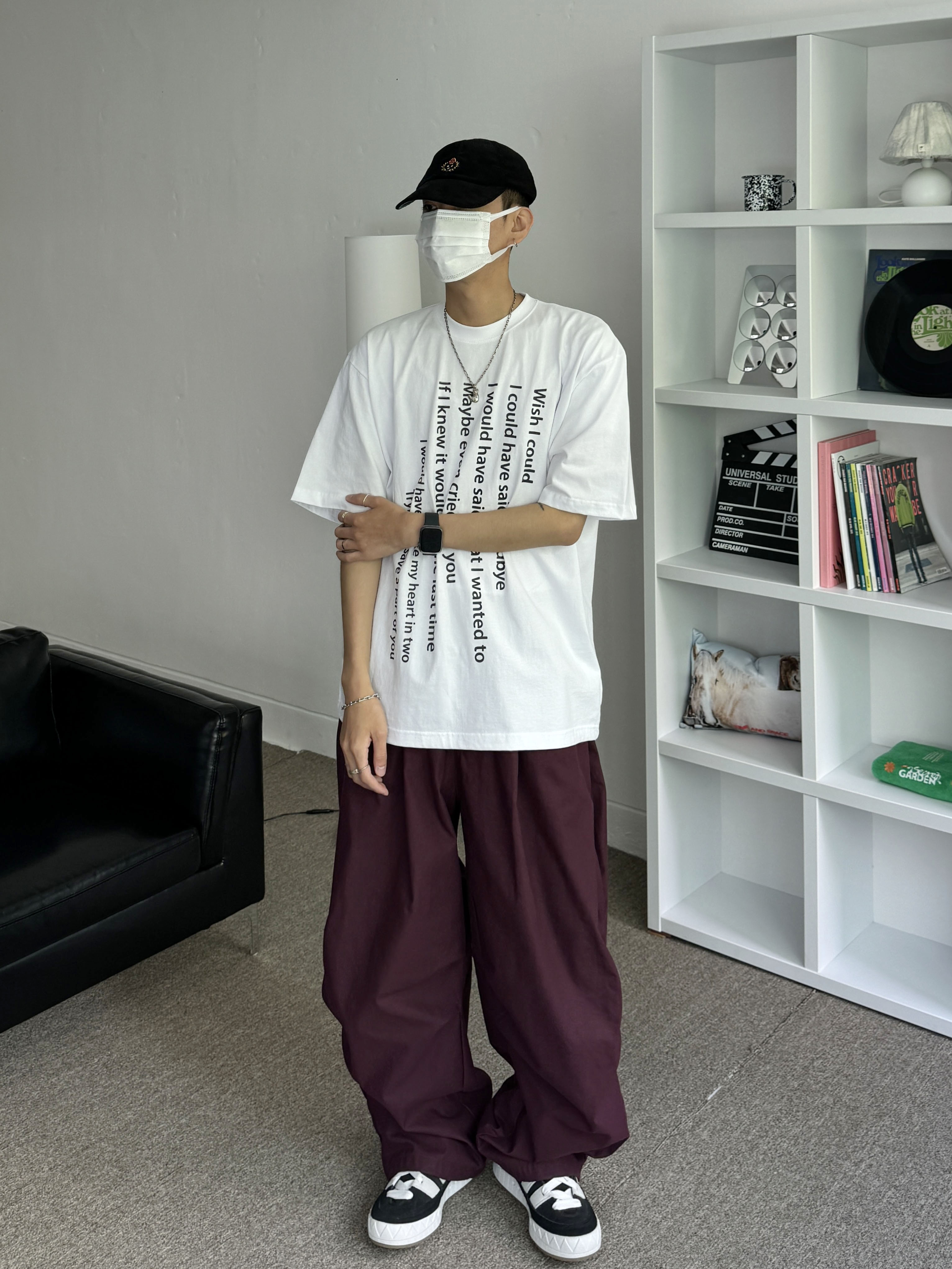 Adidas Adimatic Core Black 착용 스타일