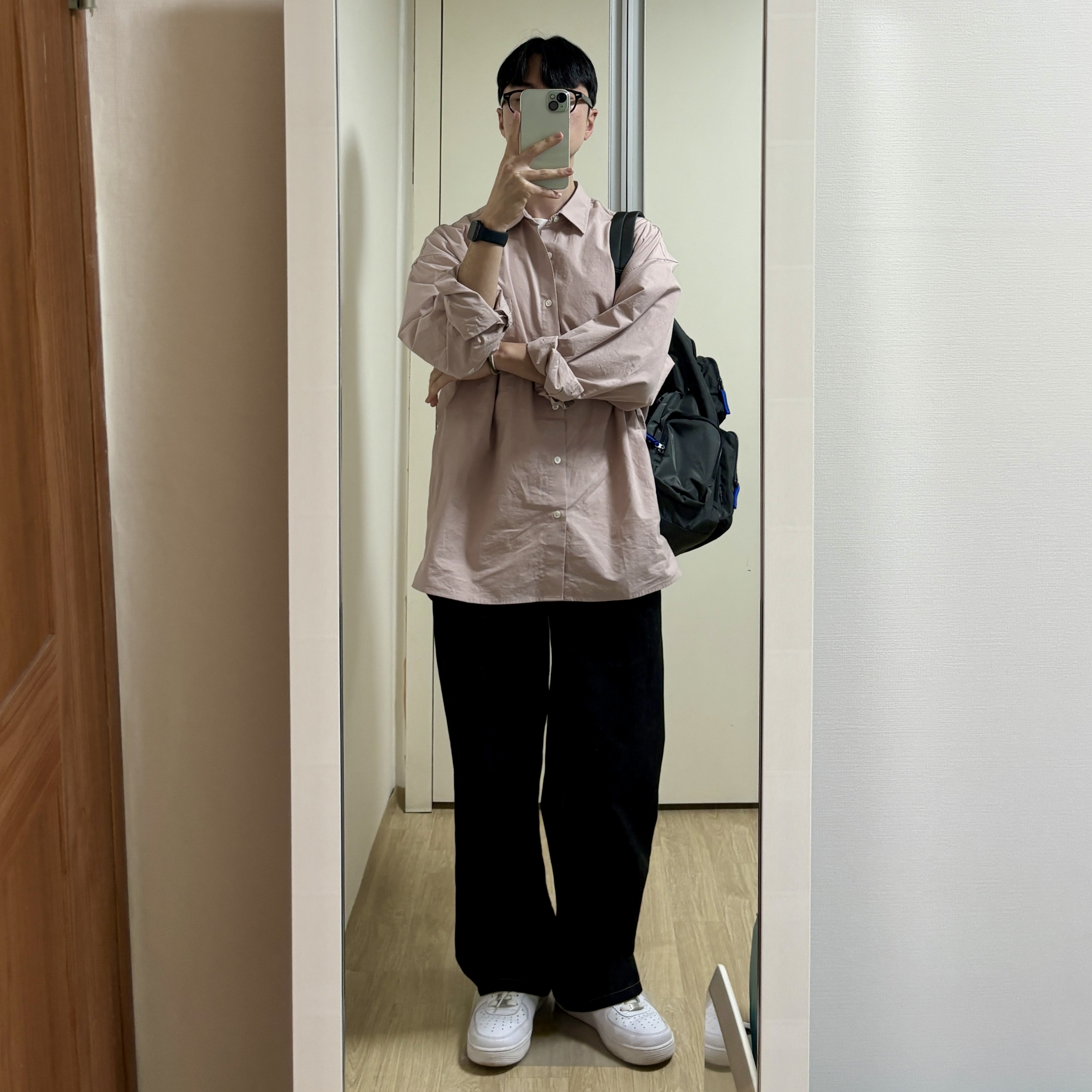 Nike Air Force 1 '07 Low White 착용 스타일 - 1