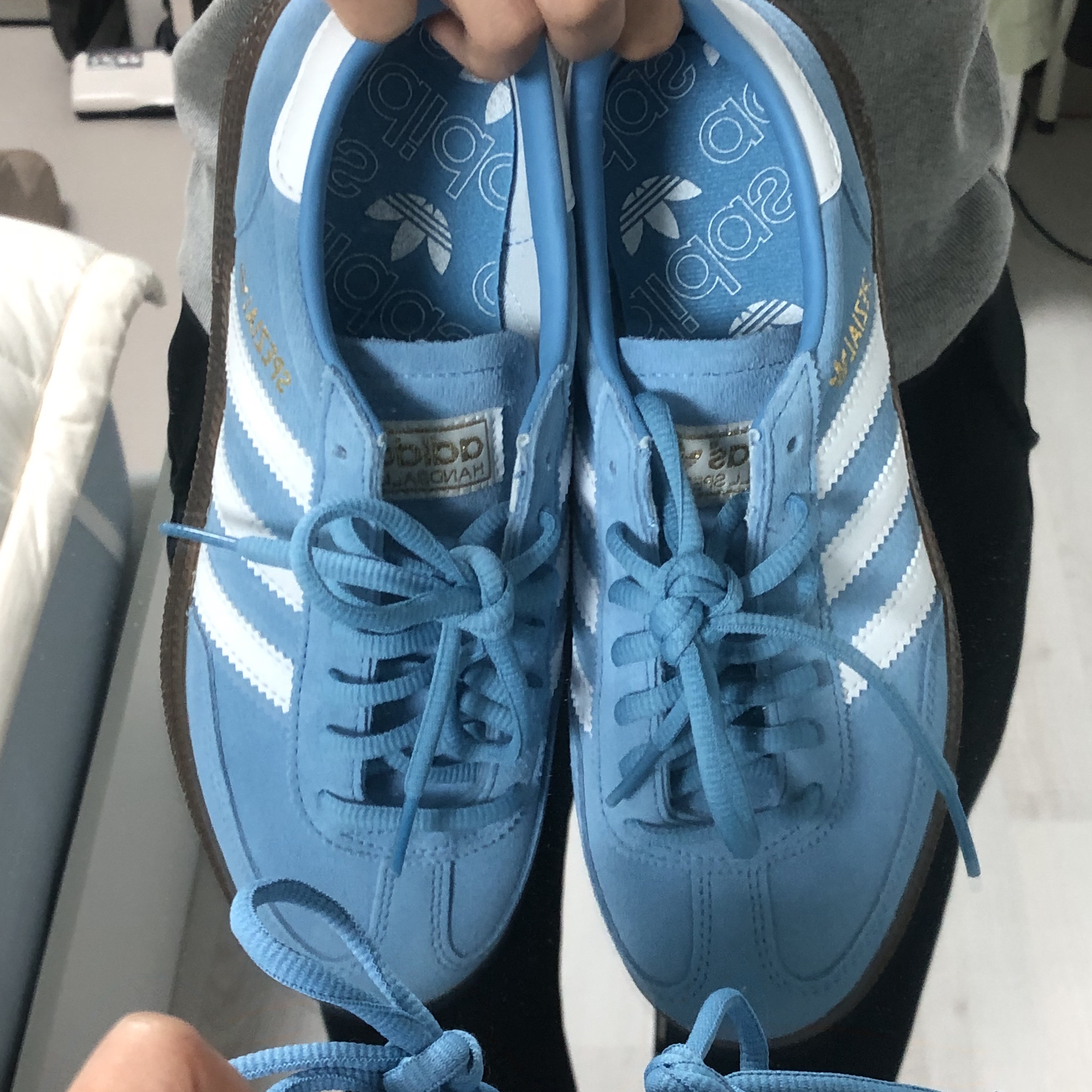 Adidas Spezial Handball Light Blue 착용 스타일 - 1