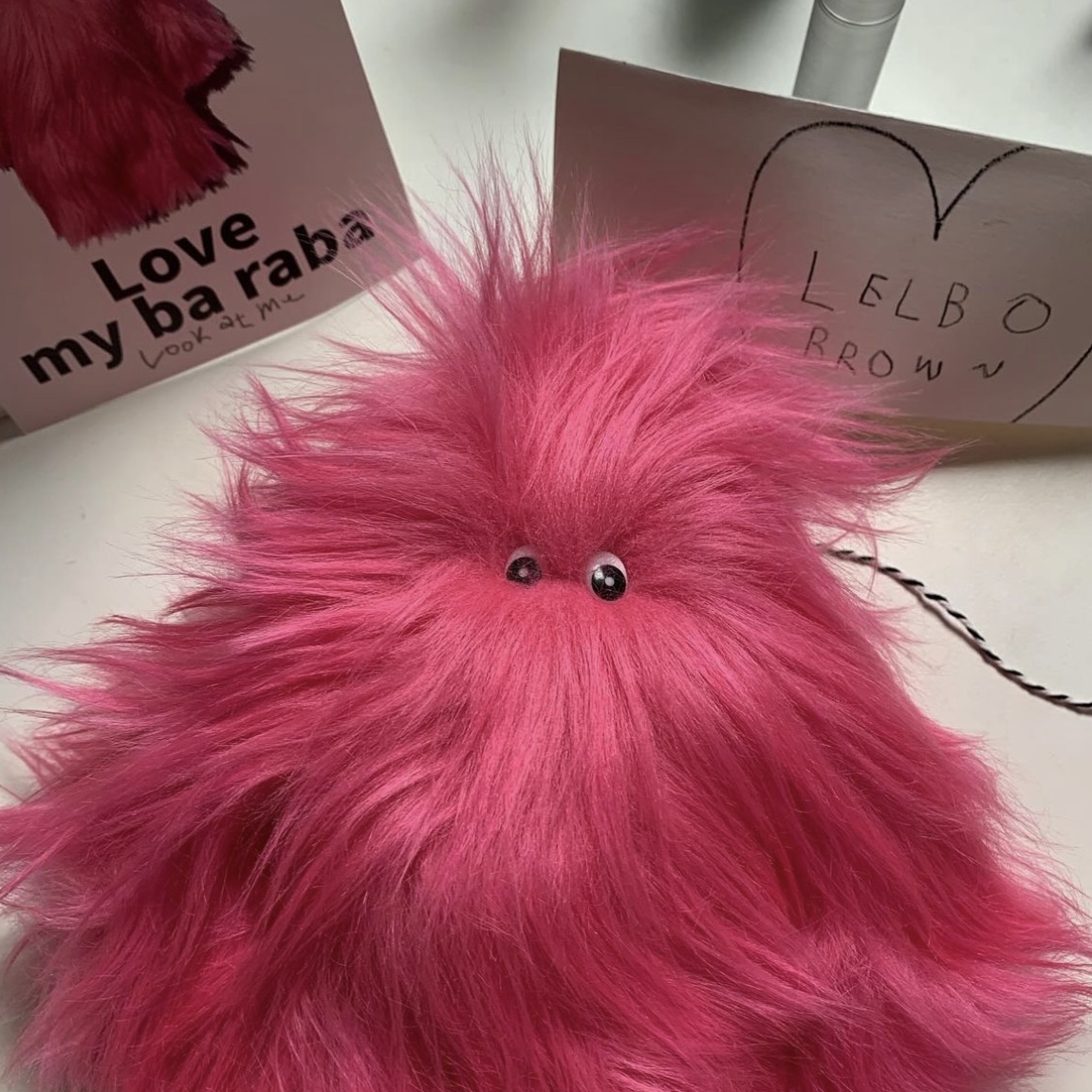Lelbobrown Little Keyring Hot Pink Baraba, Lelbobrown Little Keyring Purple Baraba 착용 스타일