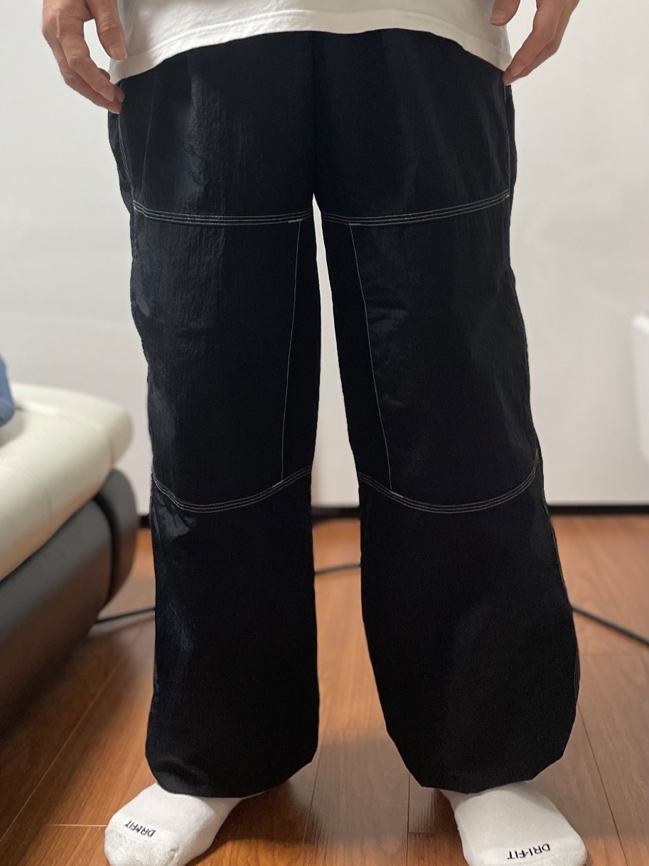 Supreme x Nike Ripstop Track Pants Black - 24SS 착용 스타일 - 2