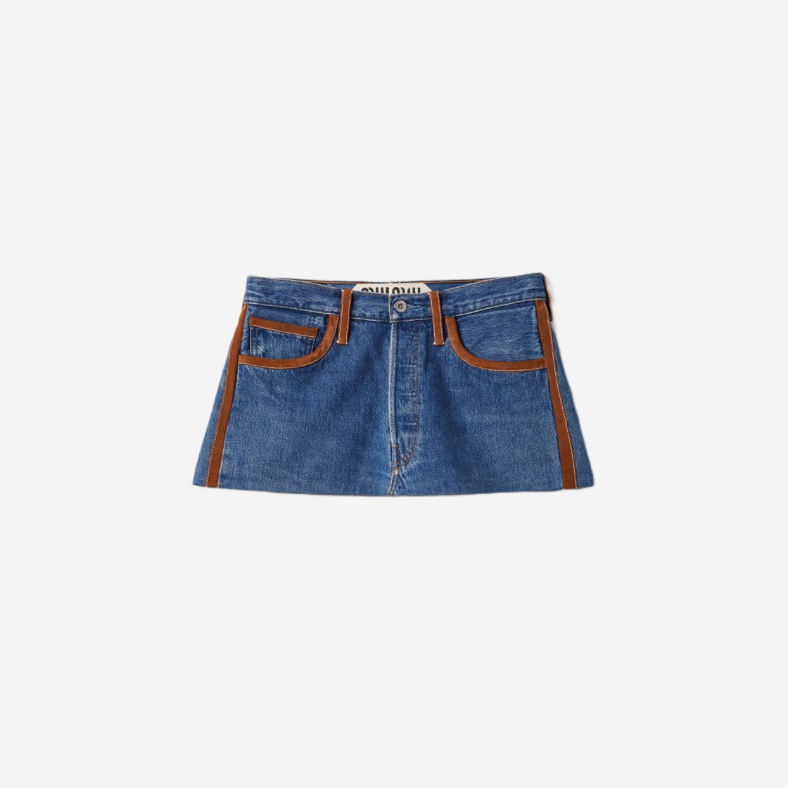 (W) Miu Miu Denim Miniskirt Navy 상세 이미지 1