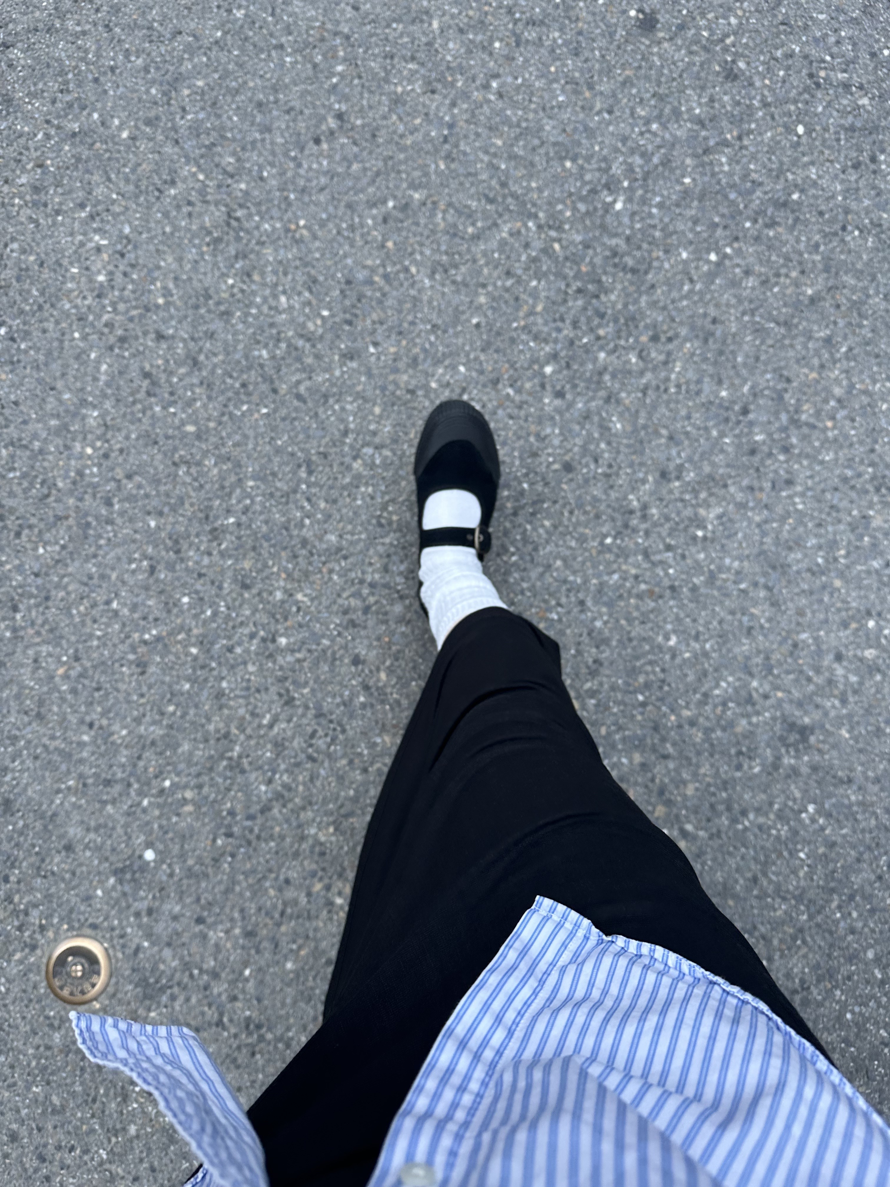 Vans Mary Jane Black LX Creep Black 착용 스타일 - 3