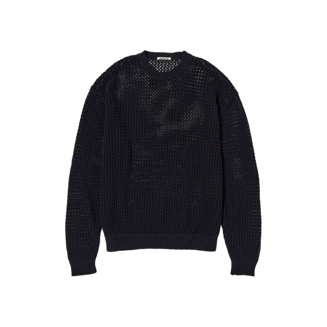 Auralee Cotton Lily-Yarn Mesh Knit P/O Dark Navy 상세 이미지 1