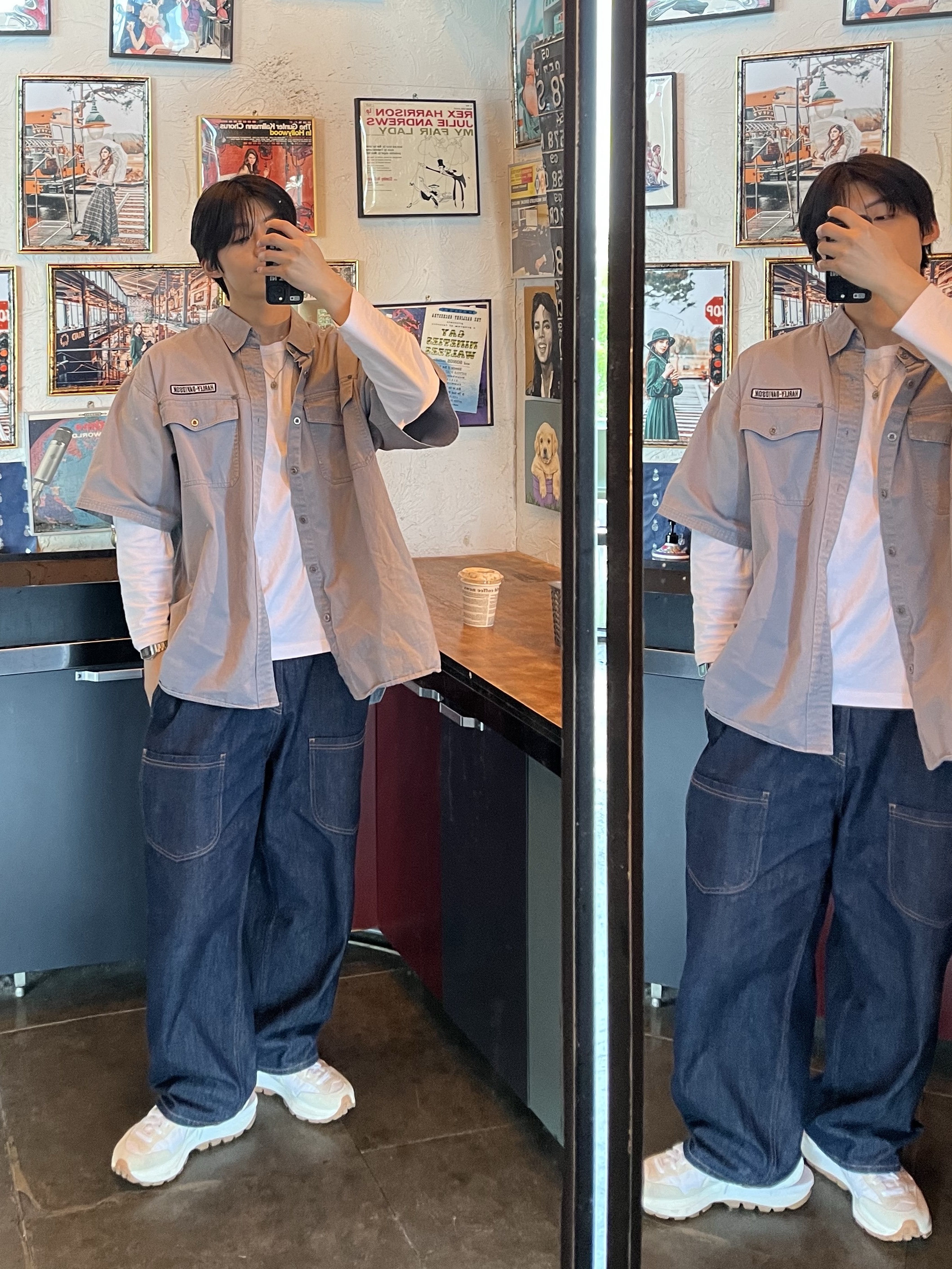 Nike x Sacai VaporWaffle White and Gum 착용 스타일