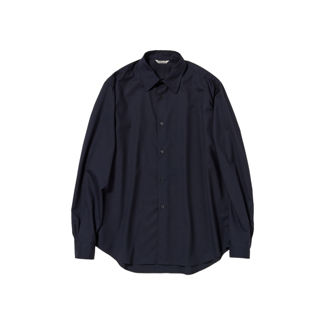 Auralee Super Fine Tropical Wool Shirt Dark Navy 상세 이미지 1