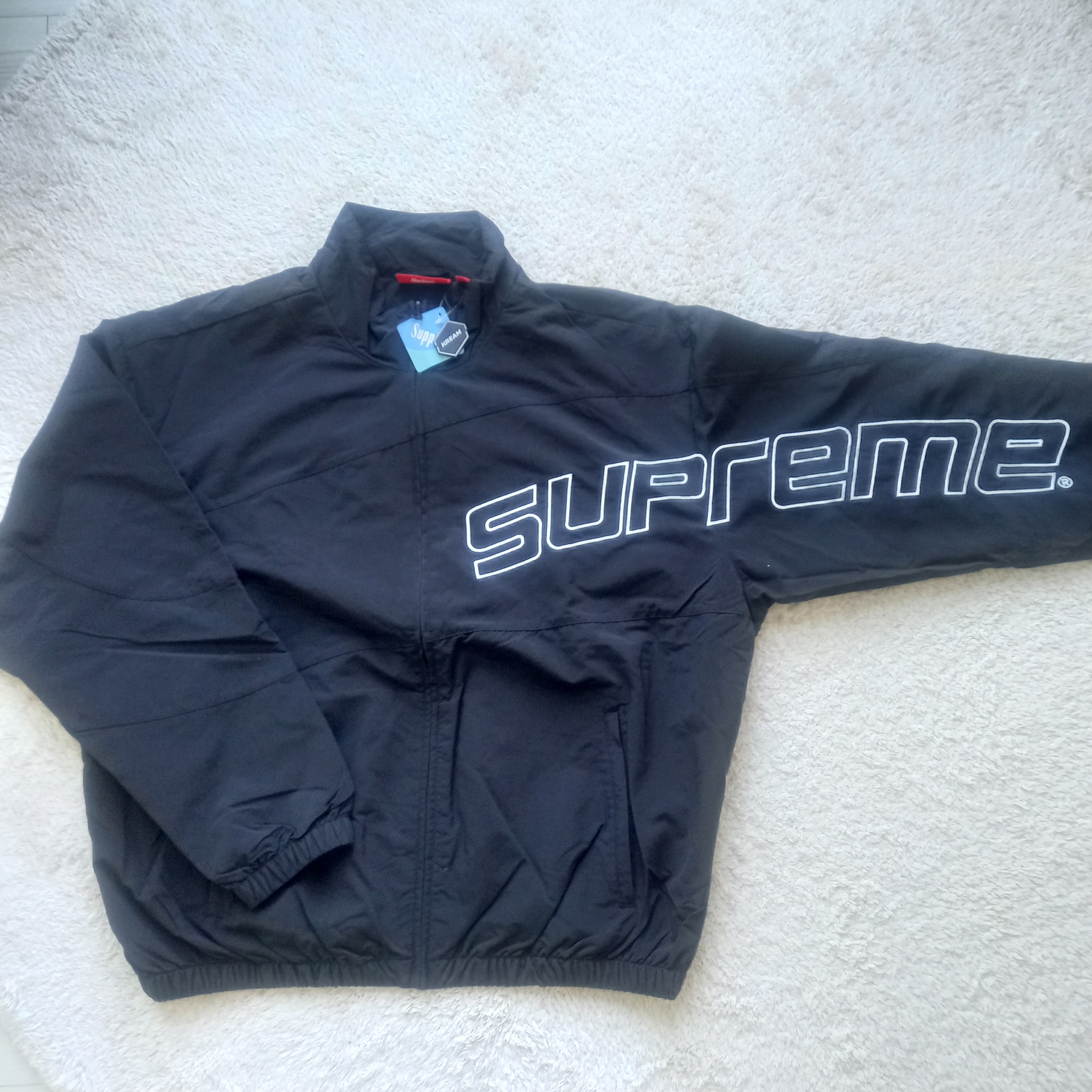 Supreme Curve Track Jacket Black - 24SS 착용 스타일 - 1
