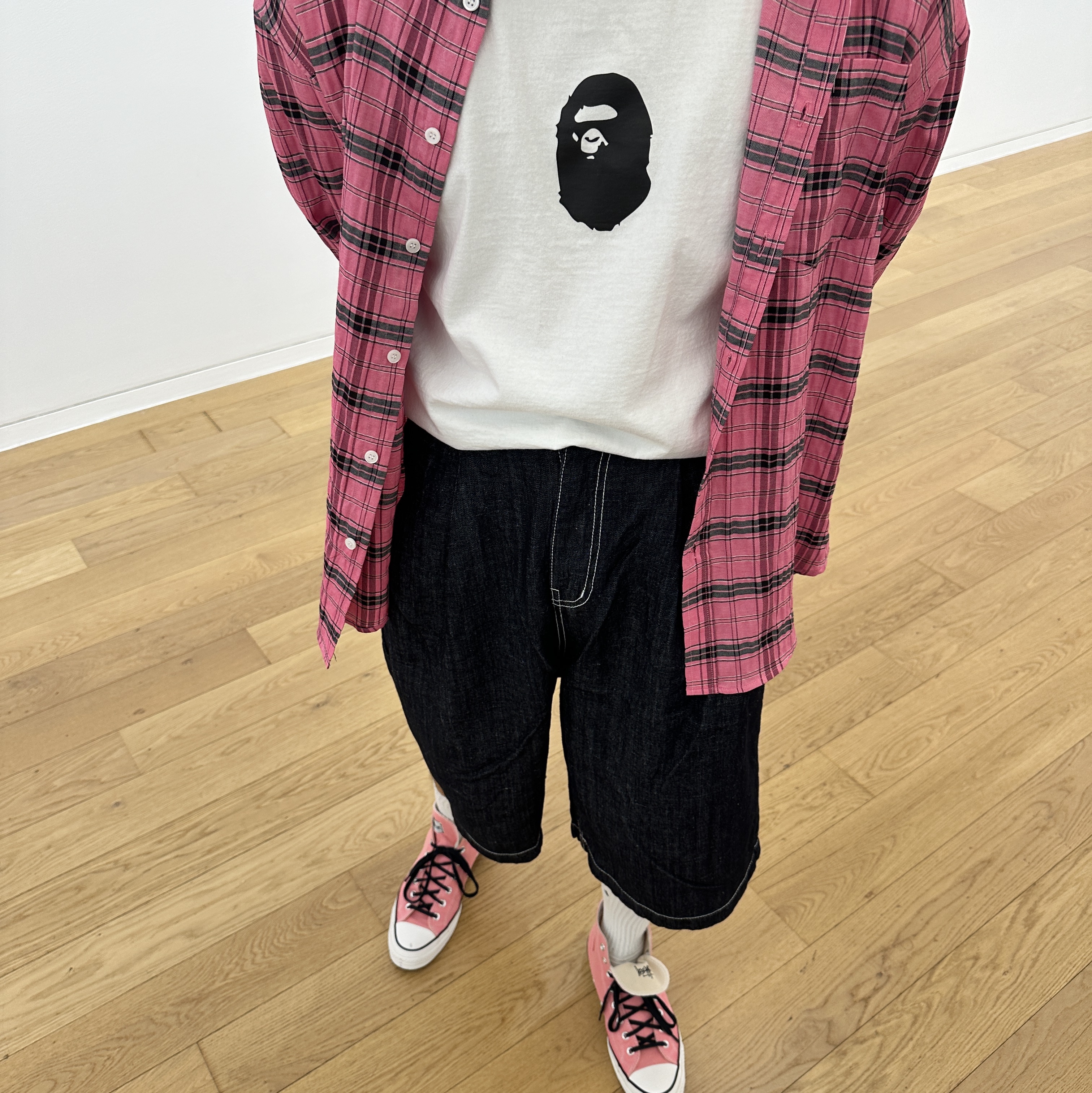 Converse x Stussy Chuck 70 High Plumeria, Supreme Pigment Canvas S Logo 6-Panel Black - 23SS 착용 스타일 - 3