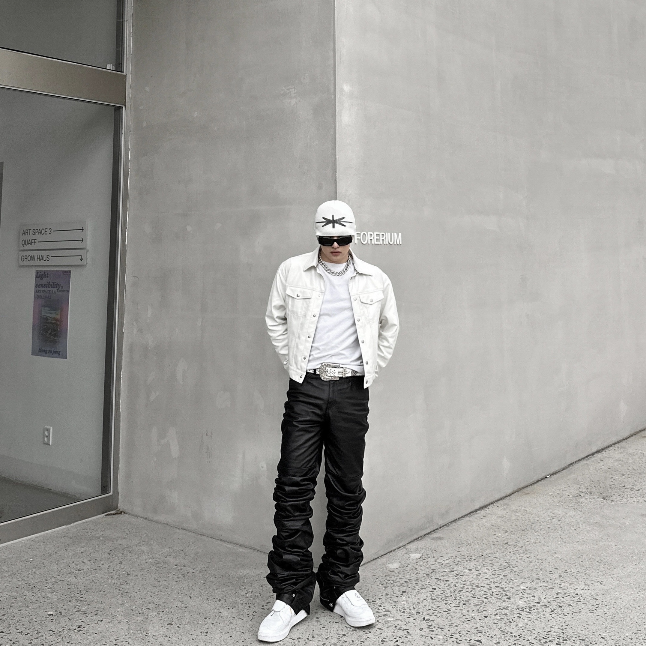 Nike x Peaceminusone Kwondo1 White 착용 스타일 - 2