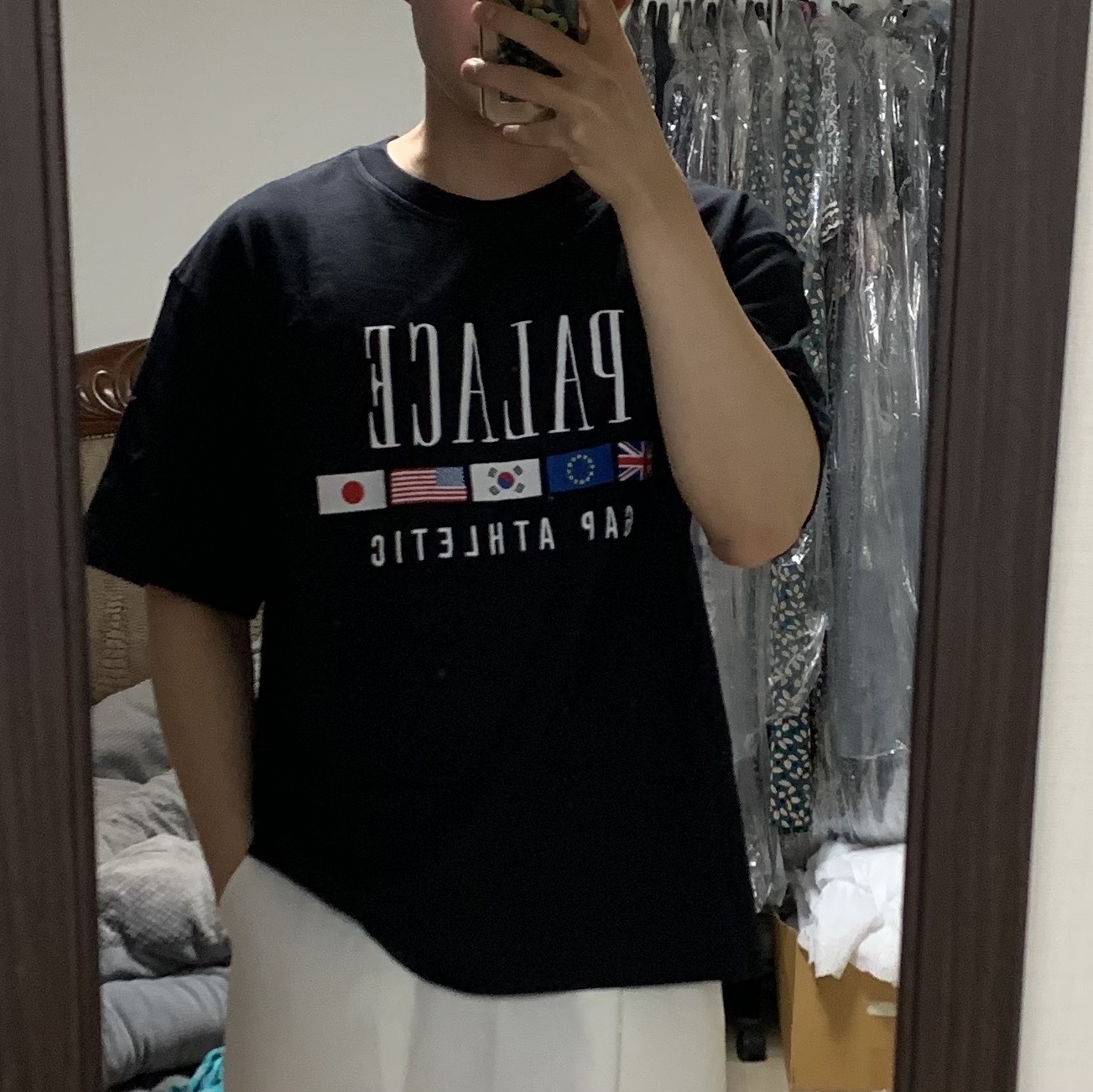 Palace x Gap Heavy Jersey T-Shirt Black - 24SS 착용 스타일